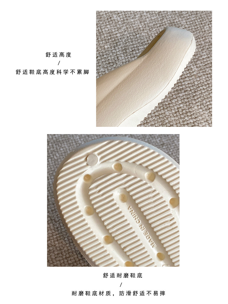 Ladies can wear the new thick-soled anti-slip beach flip-flops with sponge soles for the seaside in summer pic 6