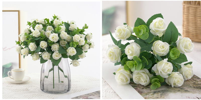 仿真花茶苞牡丹玫瑰多款绢花装饰家居婚庆花艺园配材配景摄影道具详情4