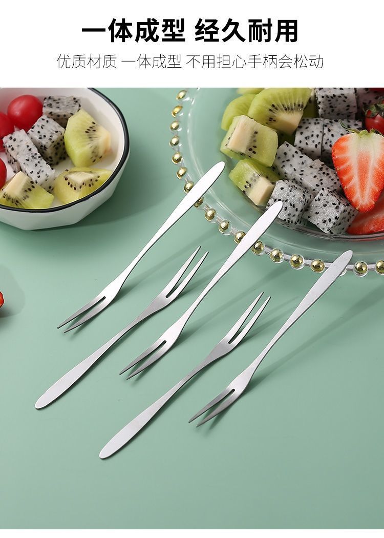 Internet-famous fruit forks, household thickened fruit salad forks, small forks, jelly wholesale, disposable fruit forks pic 5