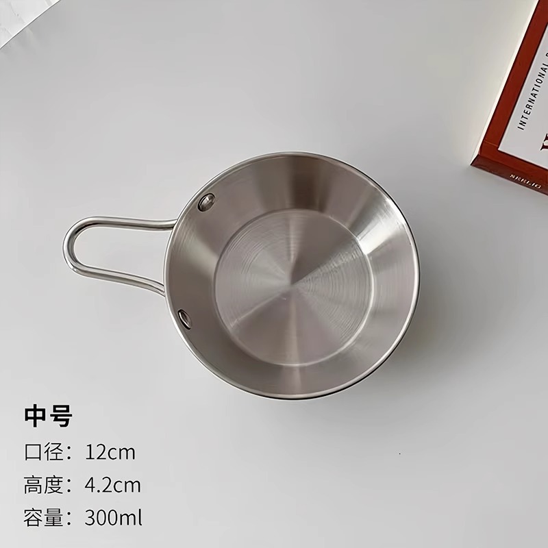 Korean-style ins stainless steel French fries bowl, fried chicken bowl, Western snack bowl with handle, anti-drop, fruit dessert salad bowl pic 8