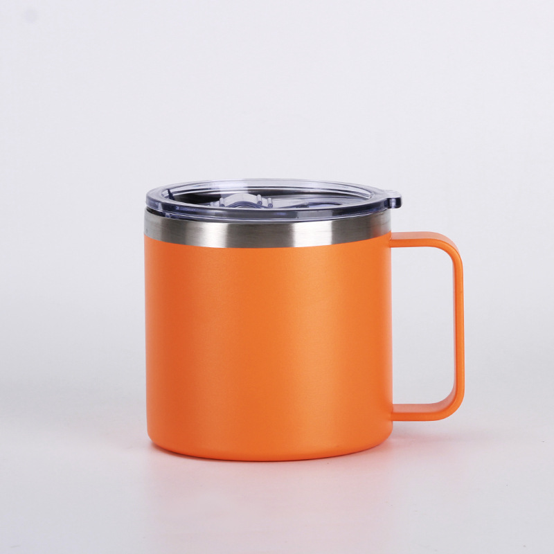 Cross-border 12oz and 14oz stainless steel handle cups, vacuum double-layer large-capacity insulated cups, household portable mugs pic 15