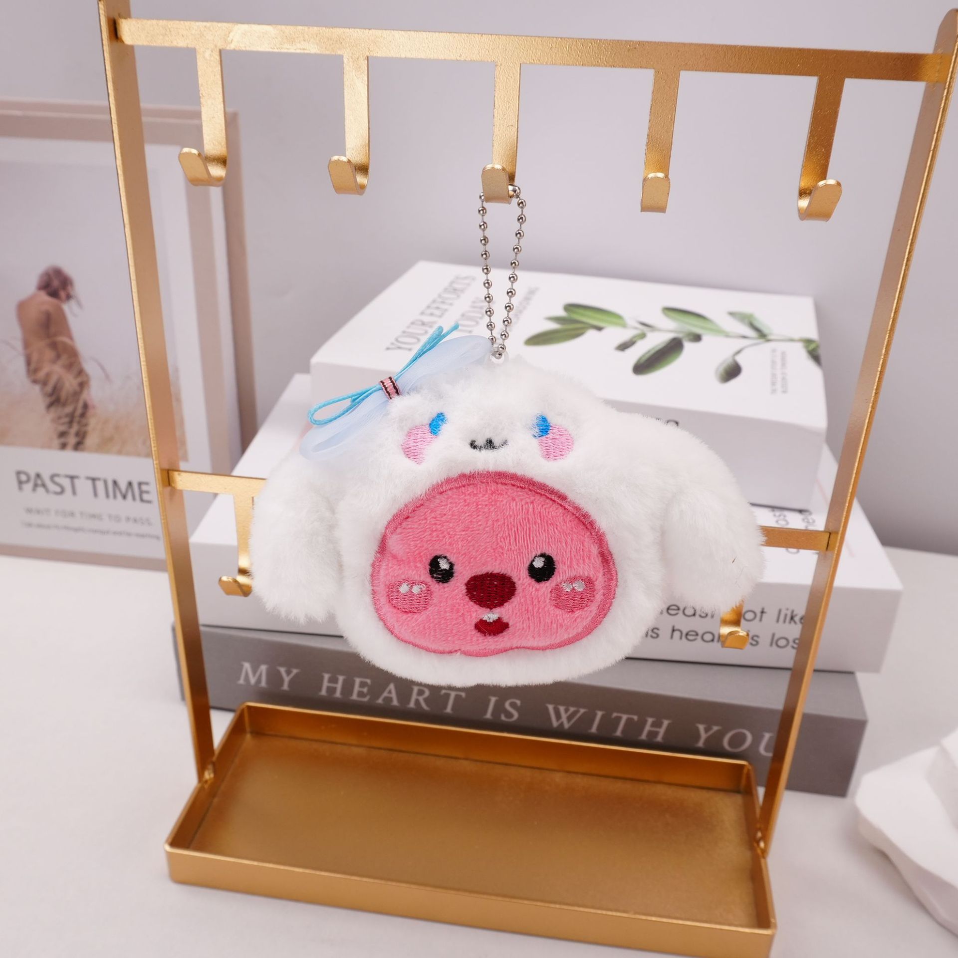 新款loopy露比毛绒玩偶挂件可爱海狸公仔钥匙扣抓机婚庆玩具批发详情7