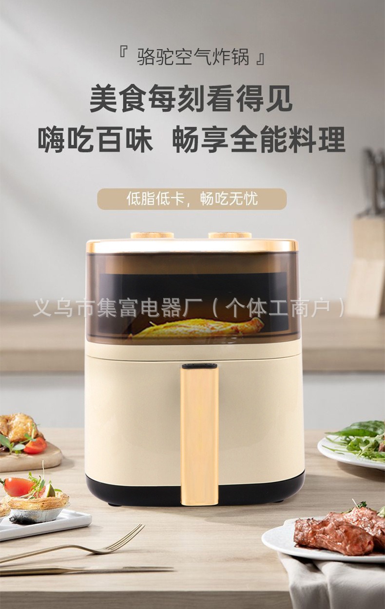 骆驼电加热空气炸锅多功能家用电烤箱全自动蒸汽健康省油神器详情1