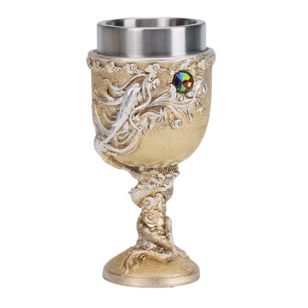 European and American foreign trade inventory, Chinese dragon red wine glasses, personalized cocktail glasses, stainless steel water cups, high appearance level pic 2