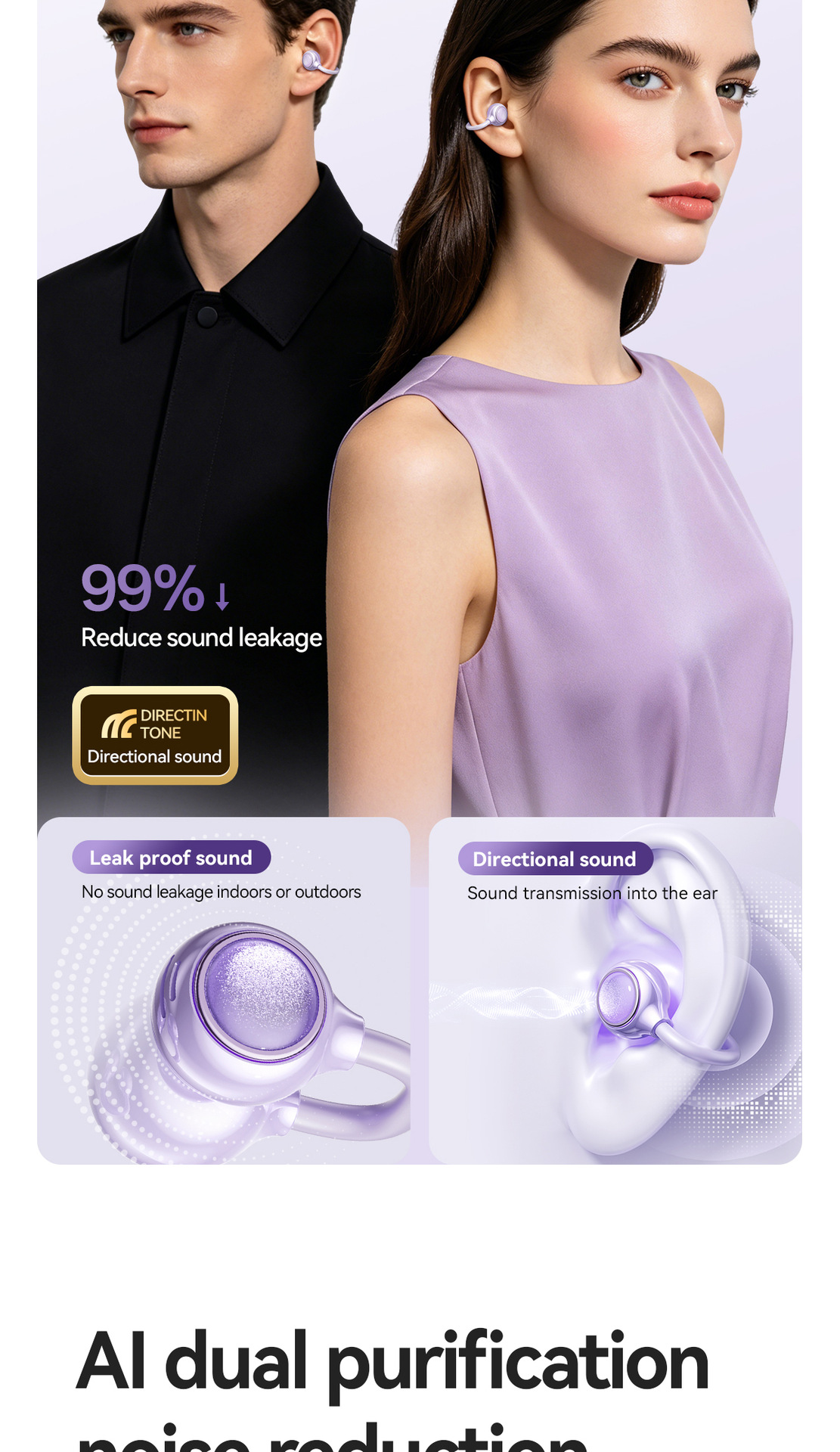 Nueva llegada M181 tipo de clip de oído crossover OWS bola abierta clip de oído auriculares bluetooth segundo cambio maquillaje espejo auriculares inalámbricos pic 12