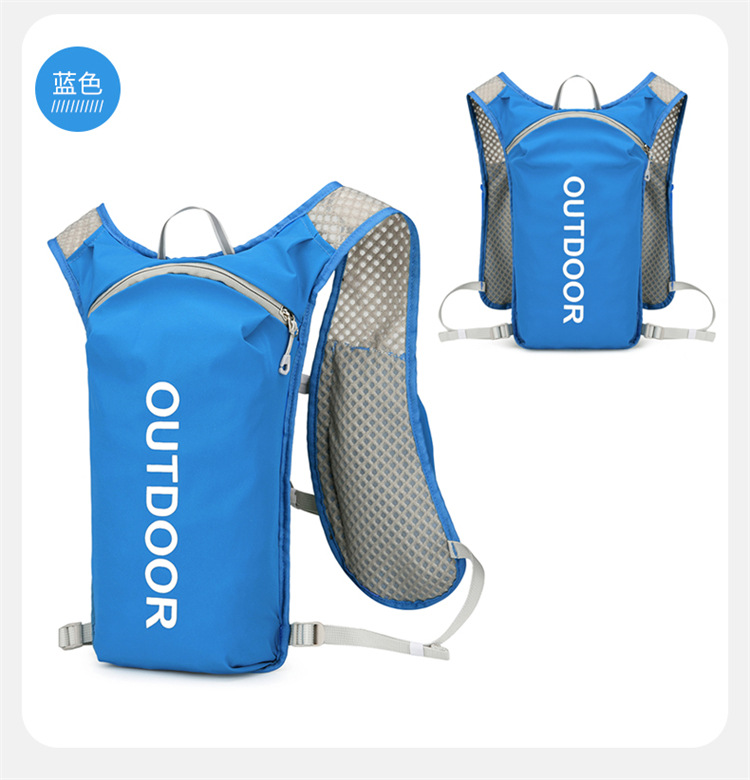 新款多功能尼龙跑步背包 安全反光运动背包水袋背包 骑行包详情31