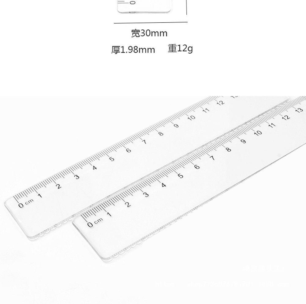 15/20cm透明波浪尺带波浪线直尺格尺多功能绘图塑料尺学生文批发详情3