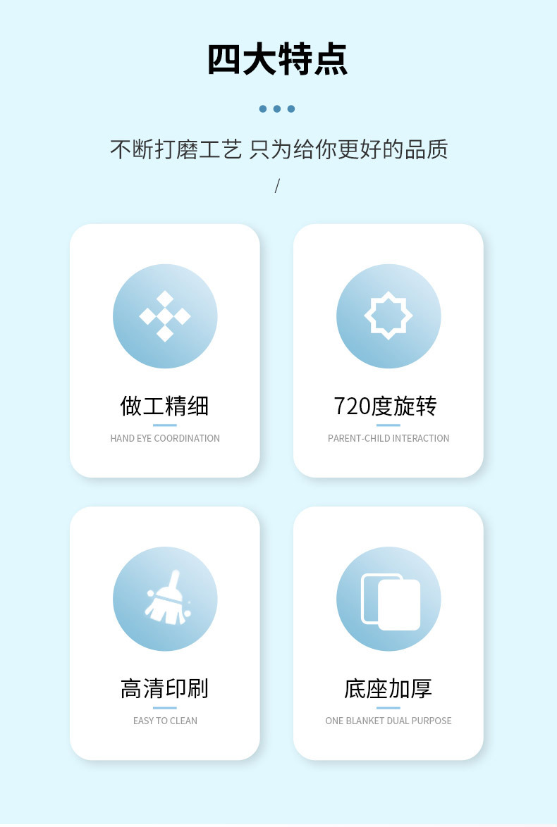 英文世界万向球外贸英语教学用金架万向地球仪复古蓝白地理教材详情2