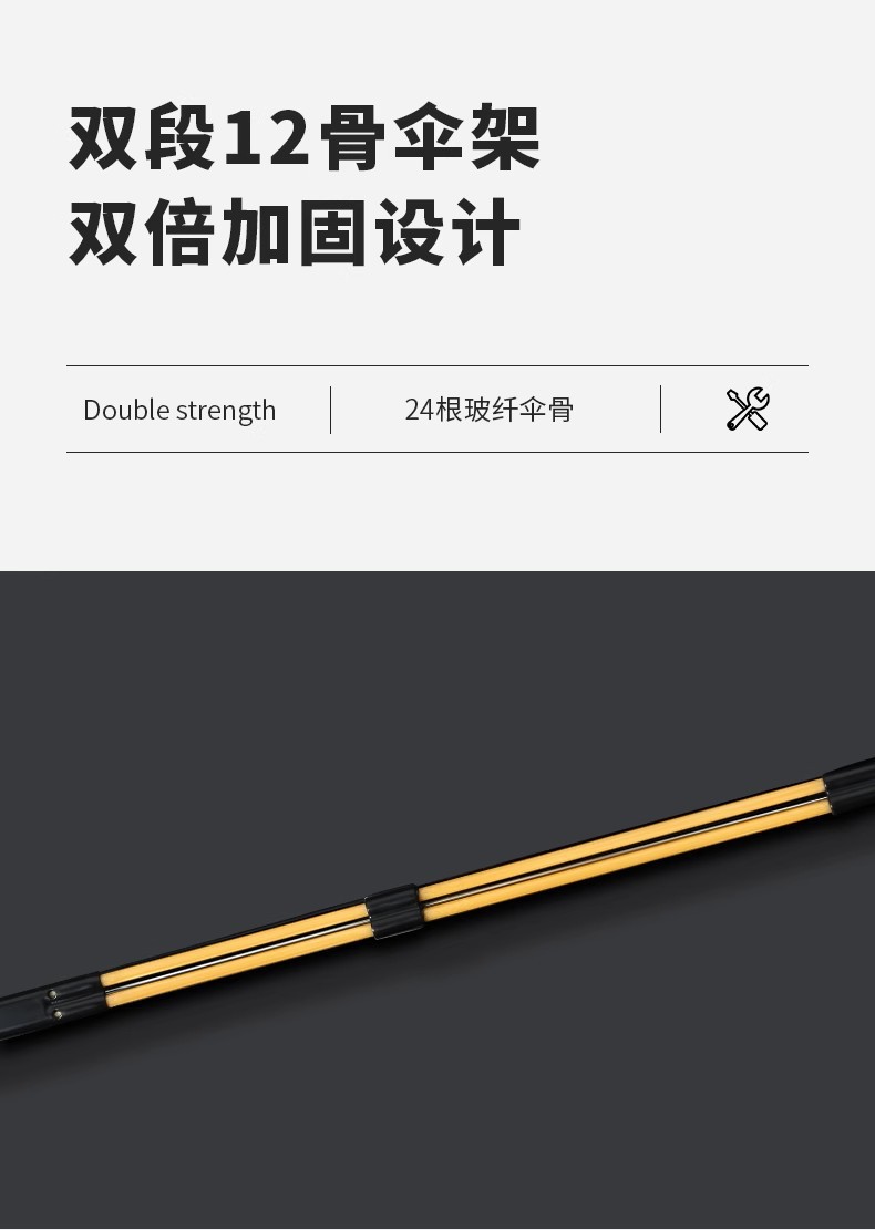 雨伞自动伞24骨大伞 遮阳伞加固抗风暴黑胶防晒伞男士自动晴雨伞详情33