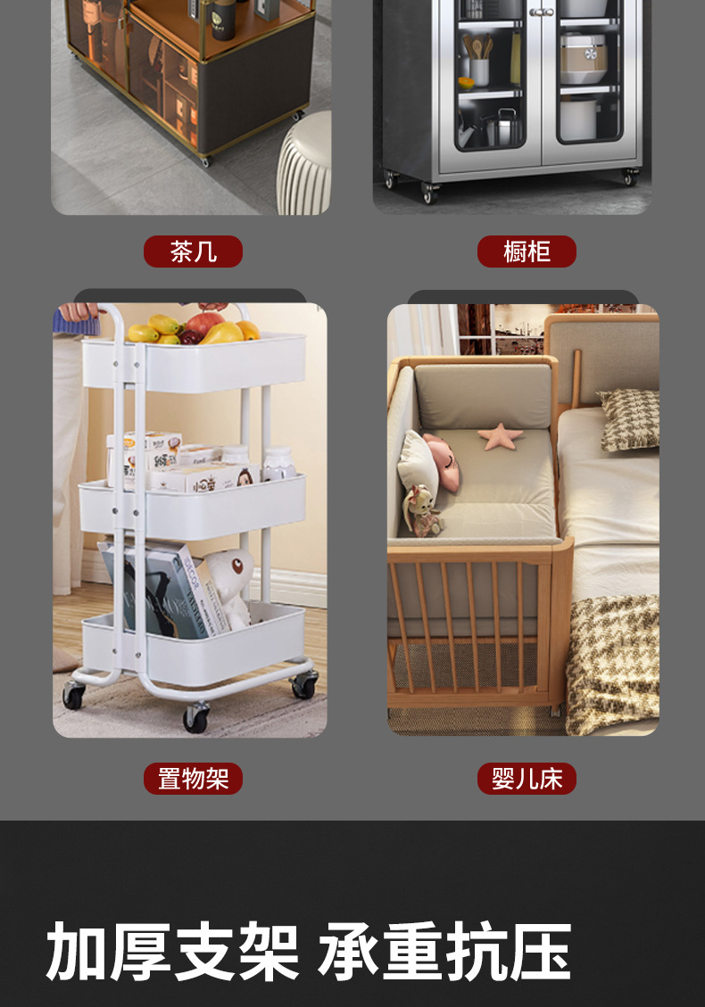 静音PVC定向万向脚轮迷你带刹手推车轮子PP耐磨顺滑家具滑轮详情8