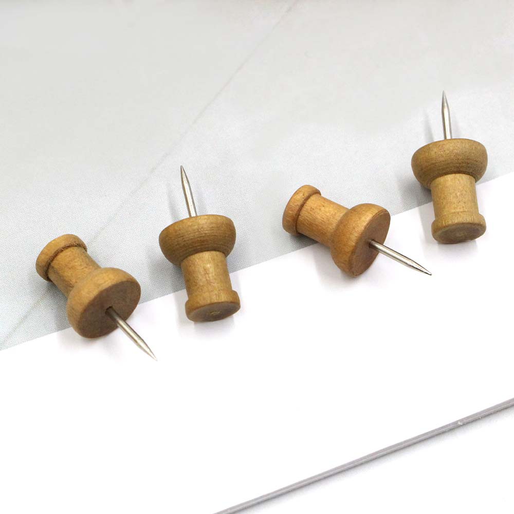 40 box-packed coffee-colored wooden I-shaped nails for DIY photo wall decoration, picture nails, cork board nails, and message board nails pic 7