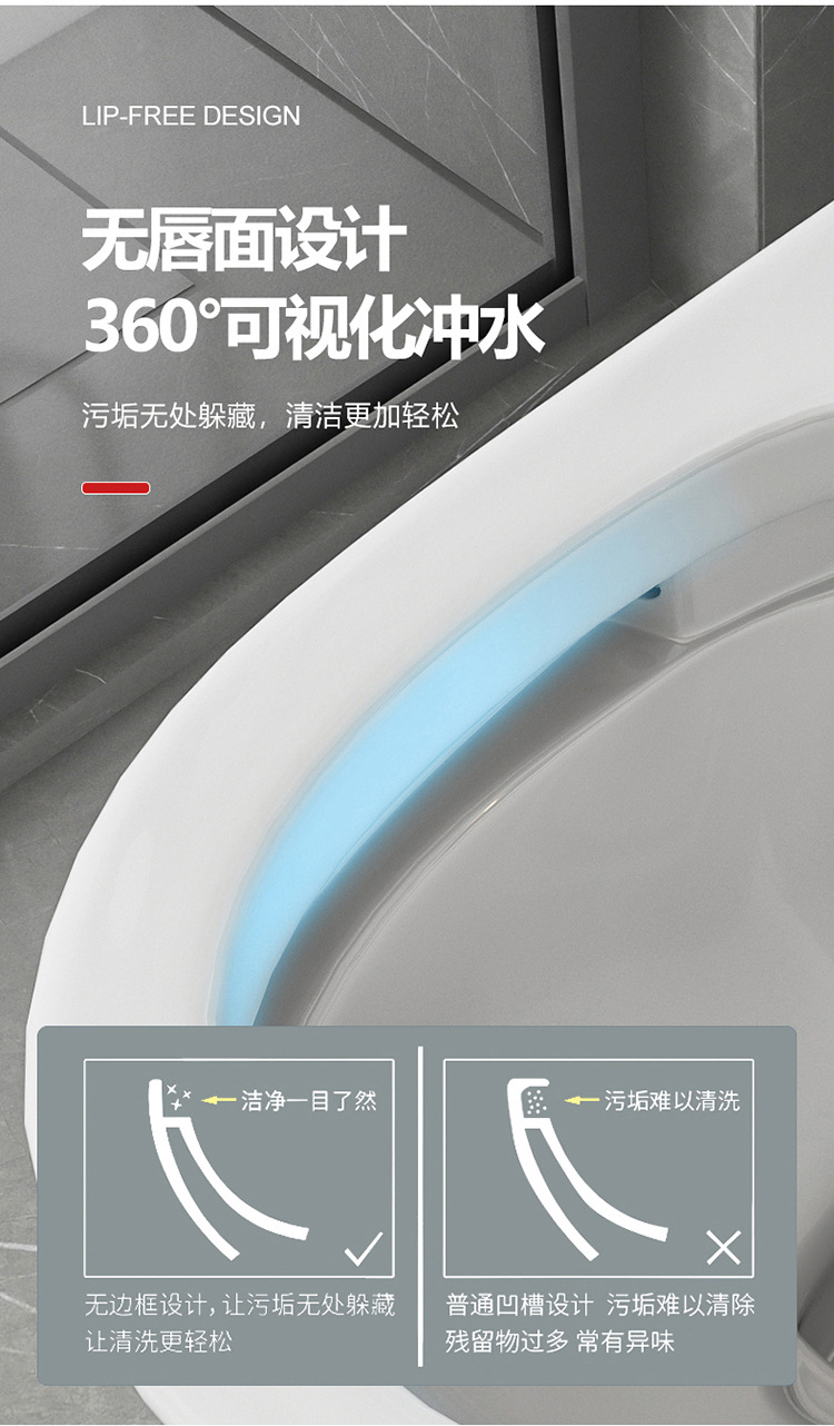WC toilet新款抽水马桶虹吸式连体坐便器静音陶瓷卫浴大口径座便详情14