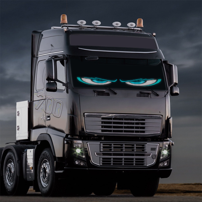 LED恶魔之眼显示屏APP蓝牙智能动态眼睛车贴超薄LED柔性软屏批发详情10