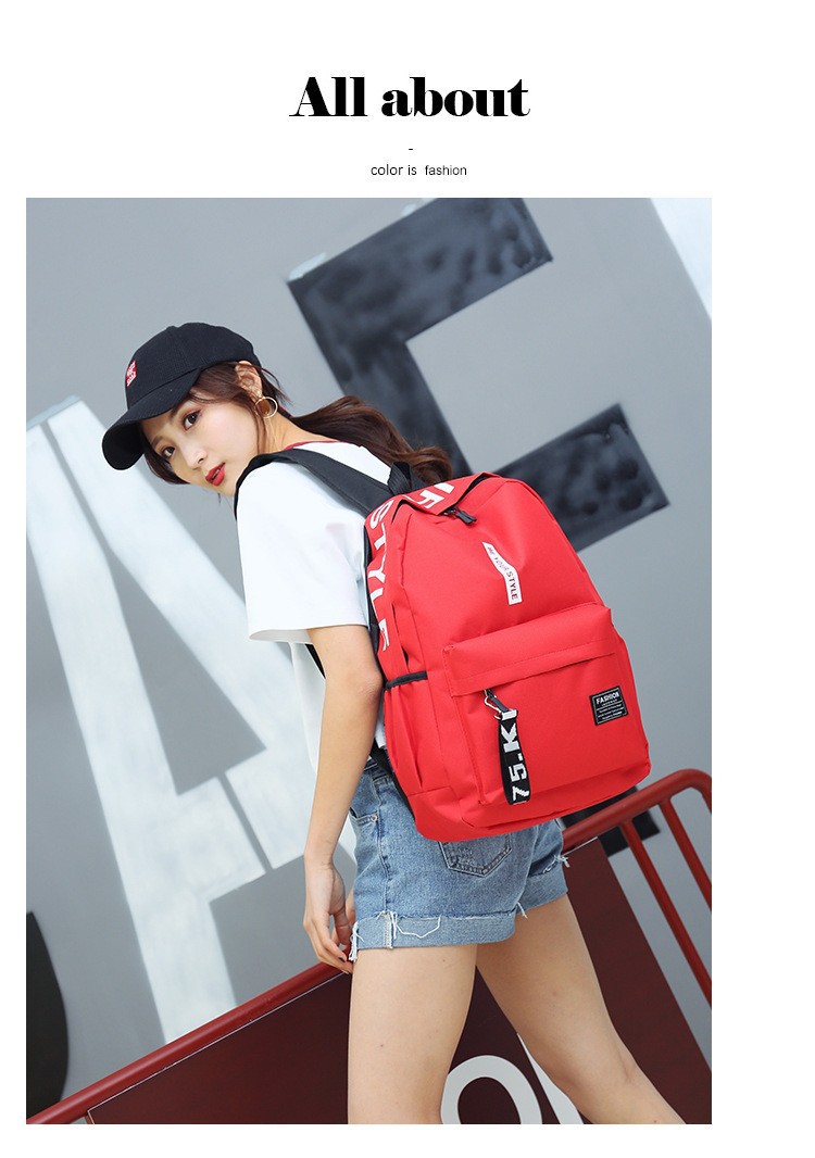 时尚潮流背包双肩包男女初中高中学生包大容量韩版校园牛津布双背详情18