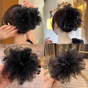 Laser Mermaid Girl telephone line hair tie for women, Korean, simple and basic, versatile hair band, seamless leather cover hair accessory pic 11