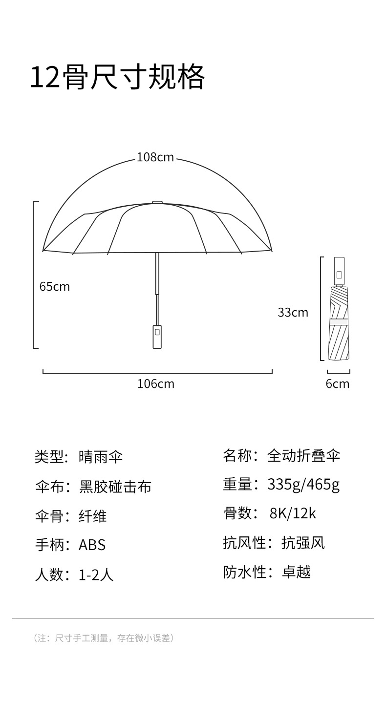 全自动雨伞晴雨两用防晒防紫外线现货批发定制广告logo男女太阳伞详情19