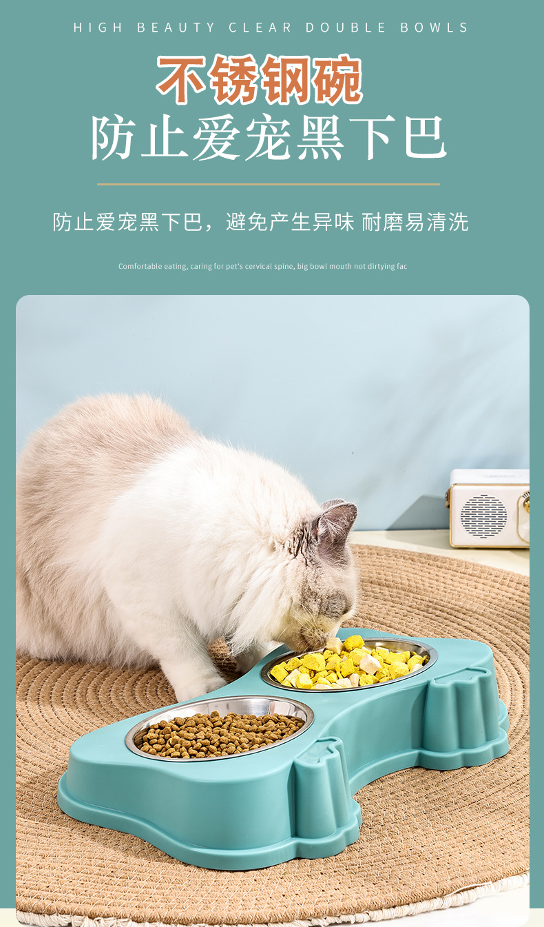Кошачья миска для собак защищает от опрокинутых кошек, которые пьют воду из риса pic 7