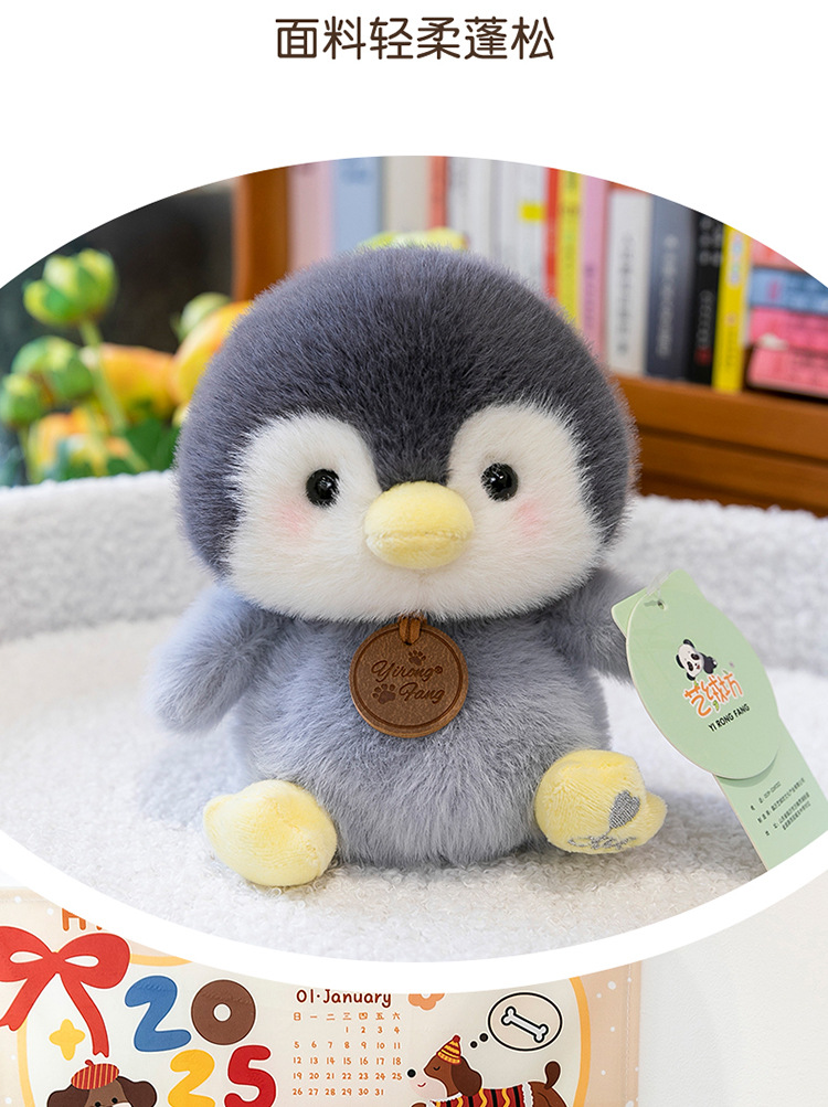 Authentic desk companion, doll, learning accessory, little penguin figurine, cute plush toy, capybara panda doll pic 10