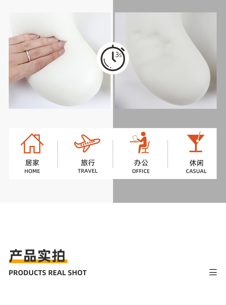 素色格子U型枕慢回弹记忆棉护颈枕旅行户外汽车u形枕头旅行便携详情7