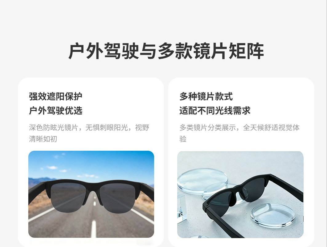新款跨境外贸蓝牙智能眼镜批发无线耳机防强光防偏光墨镜旅游开车详情6