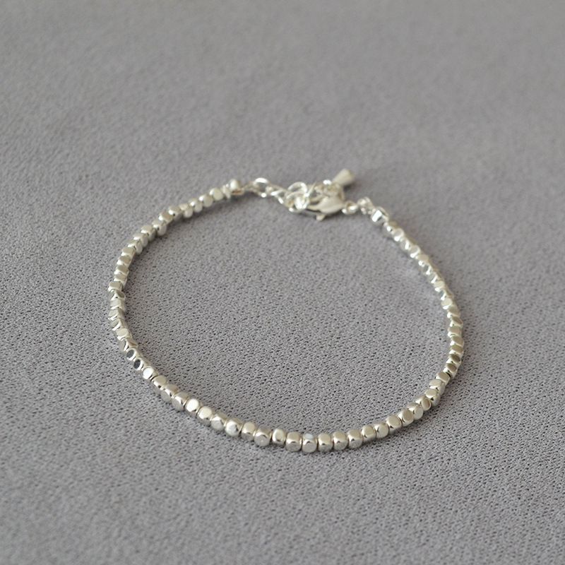 小红书网红款日韩小众轻奢质感不规则闪耀碎银子珍珠简约气质手链详情17