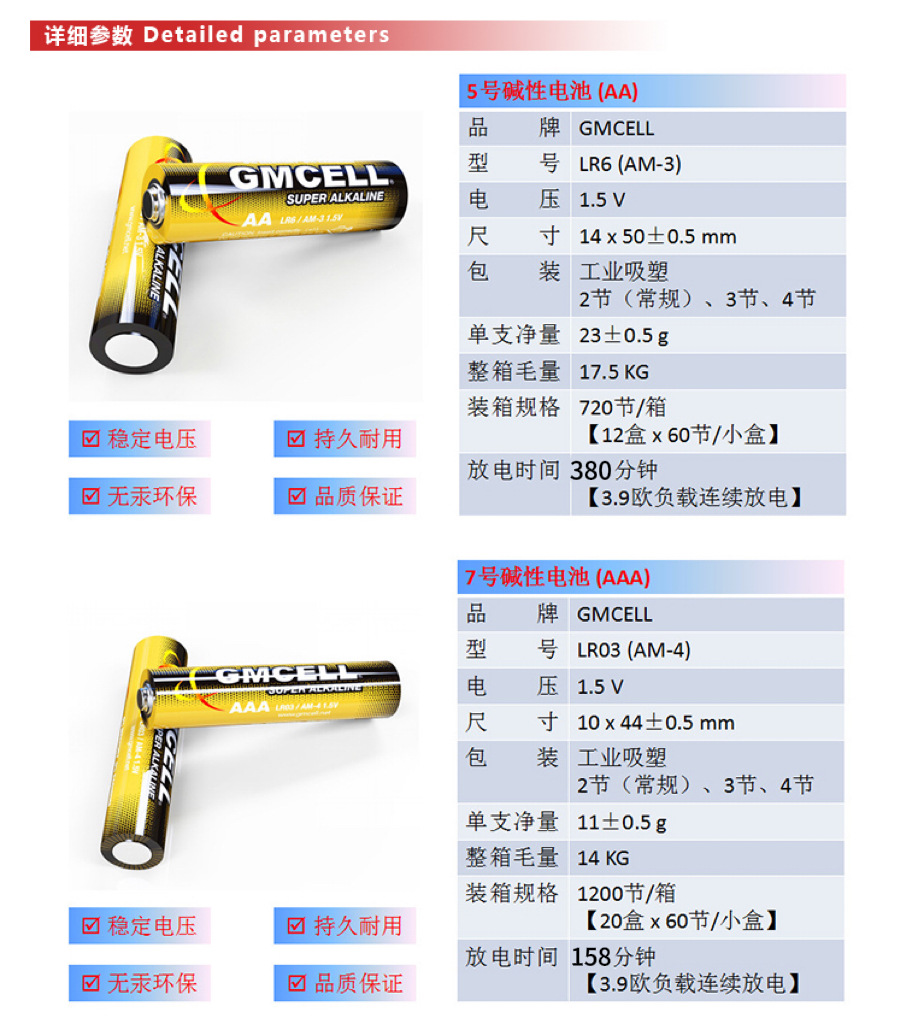 7号碱性7号电池AAA碱性电动玩具高容量耐用干电池厂家批发厂家详情11