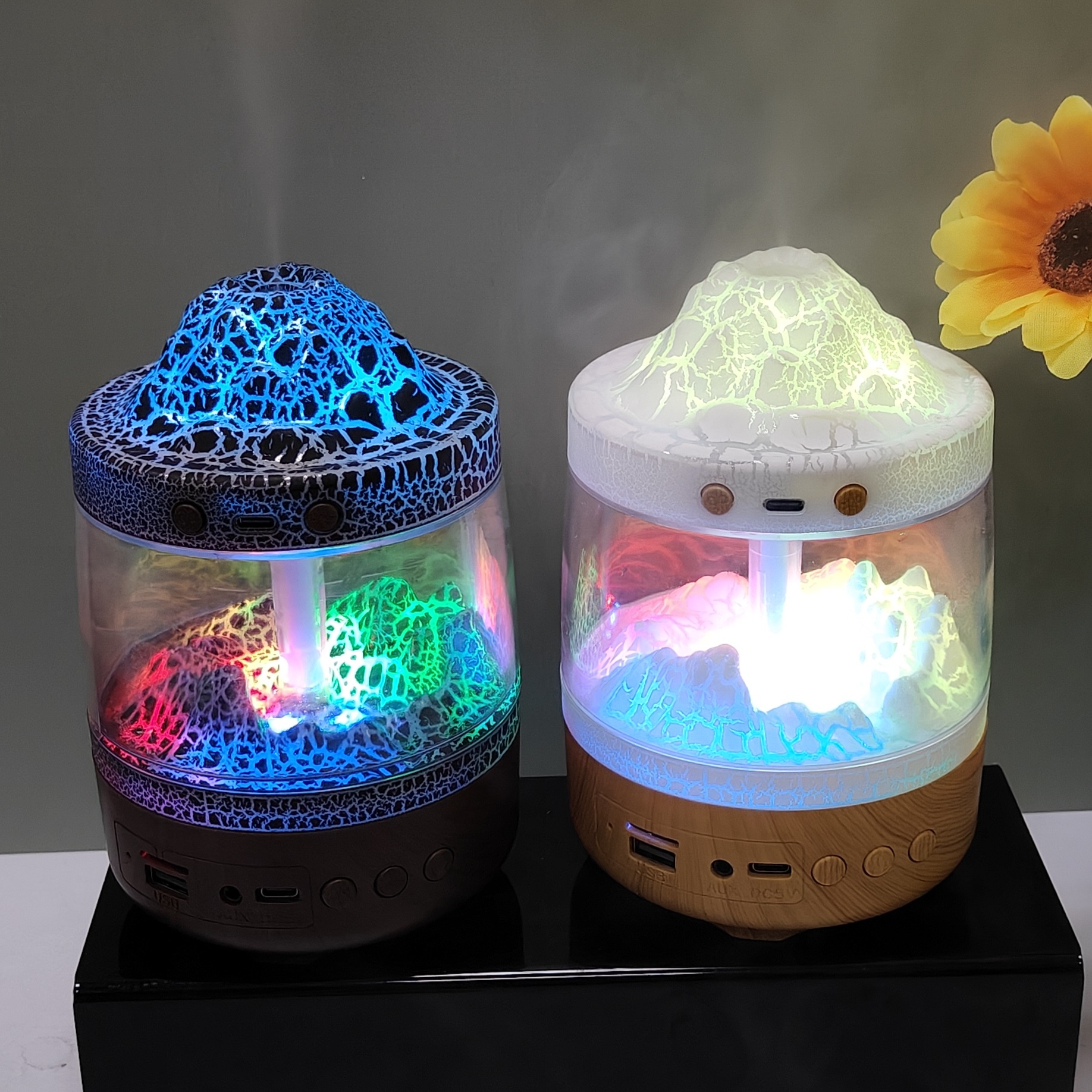  新款裂纹木纹蓝牙音响加湿器香薰机车载家用办公室用香薰加湿器详情19