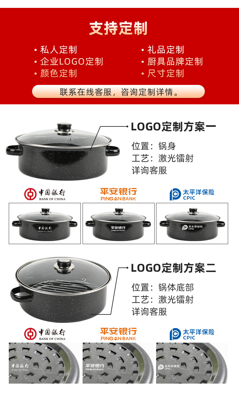 Fengsheng enamel barbecue pot, sweet potato and roasted meat plate, barbecue grill, barbecue rack, sweet potato and roasted meat pot, one-piece consignment pic 16