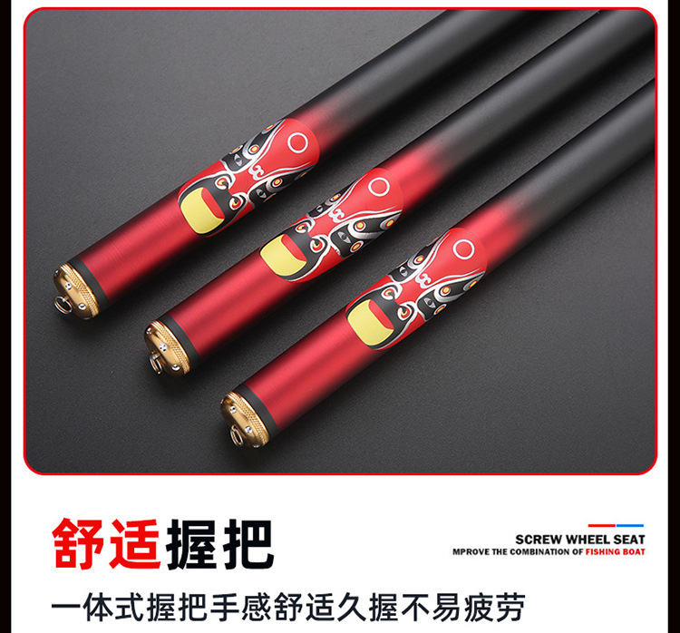 Super hard fishing rod 8H black pit direct flight combat rod 19 adjustable long joint platform fishing rod 10H carbon fishing rod and fishing gear wholesale pic 13