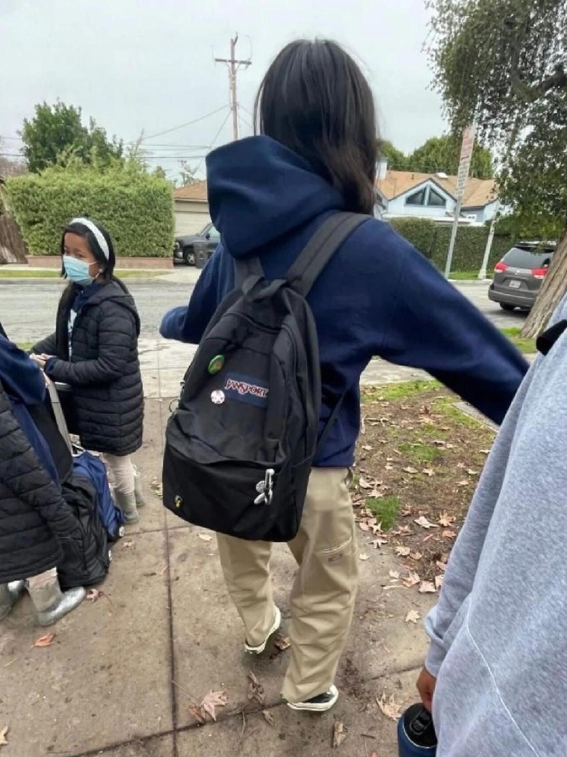 跨境外贸JANSPORT双肩包学生书包男女款背包蝶漾青漾雾霾蓝可代发详情26