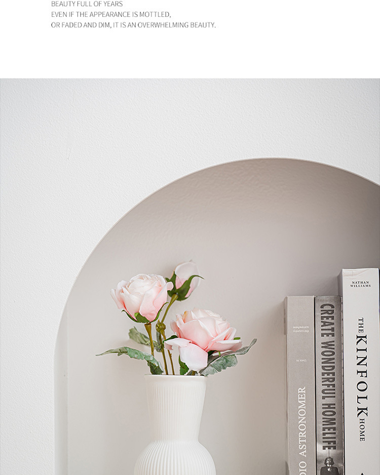 家居装饰品摆件白色装饰工艺品套装花瓶陶瓷花瓶套装简约陶瓷花瓶详情4