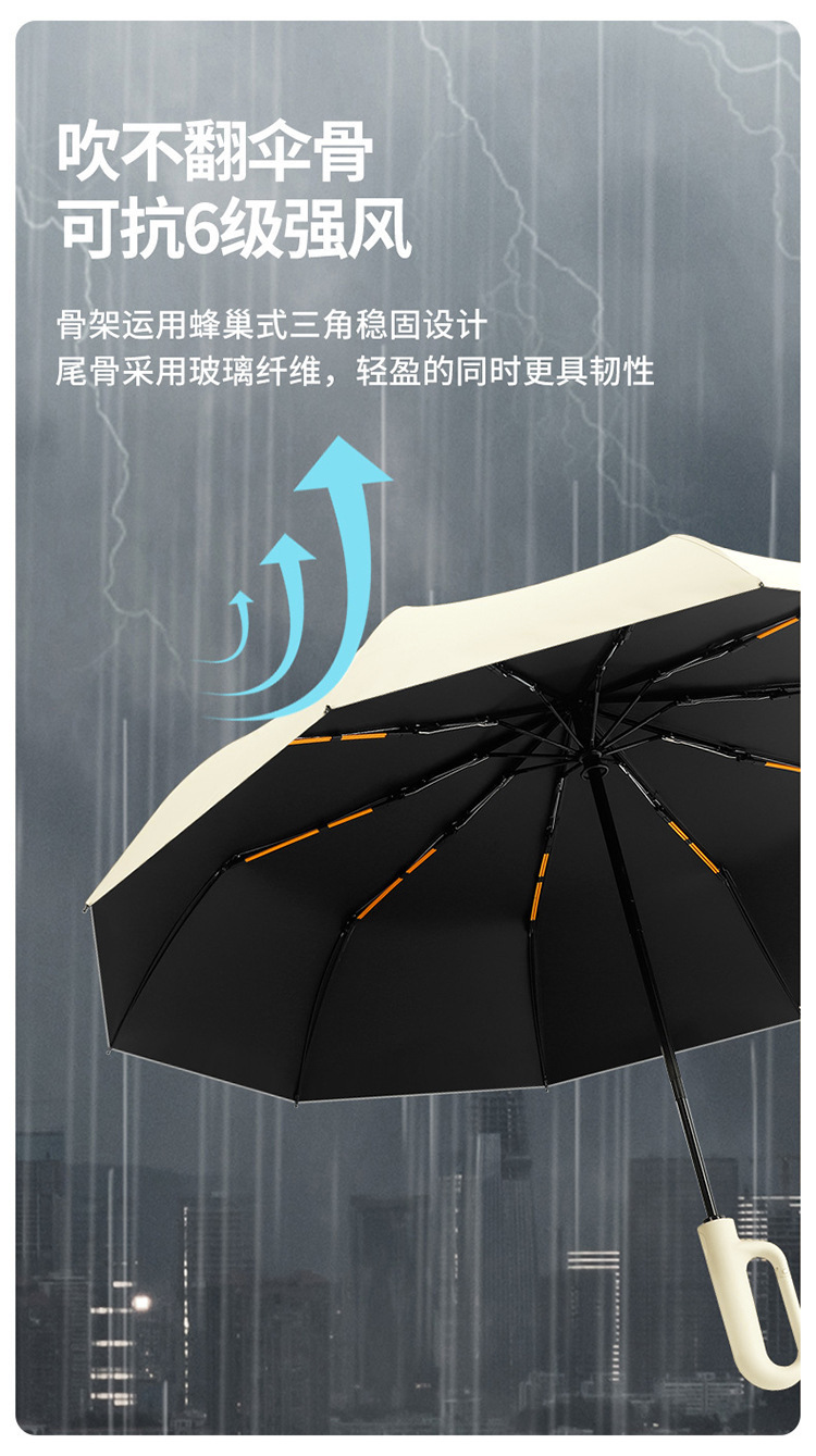 全自动环扣雨伞大号防晒防紫外线晴雨两用女高级感折叠便捷太阳伞详情10