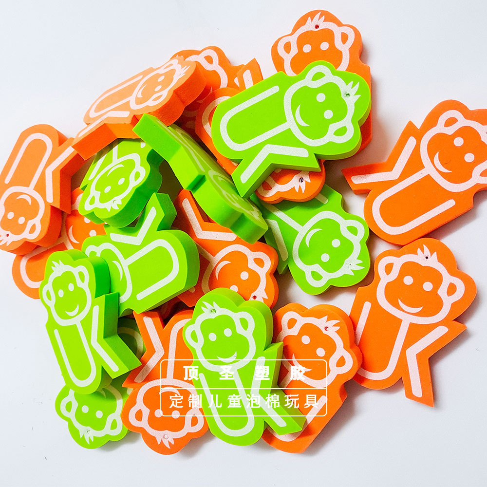 EVA猴子卡通动物EVA泡棉玩具冲压成型EVA印刷 EVA丝印印花加工详情2