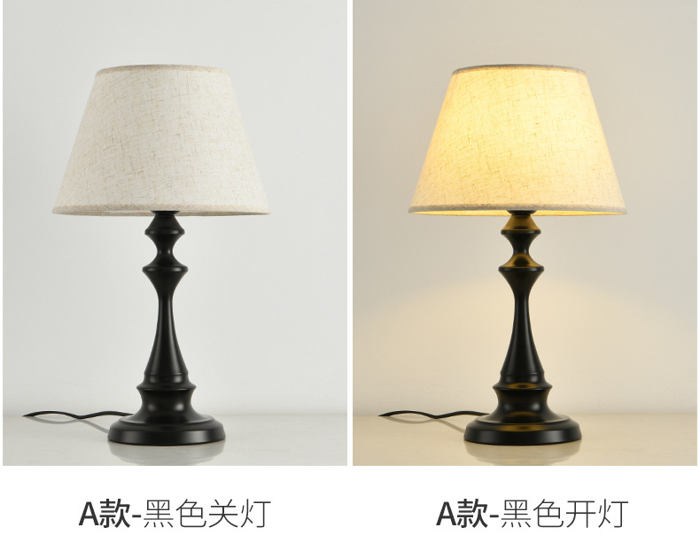 Grand View Garden American retro table lamp, bedside lamp, simple living room table, high-end atmosphere light, night light 542L pic 19