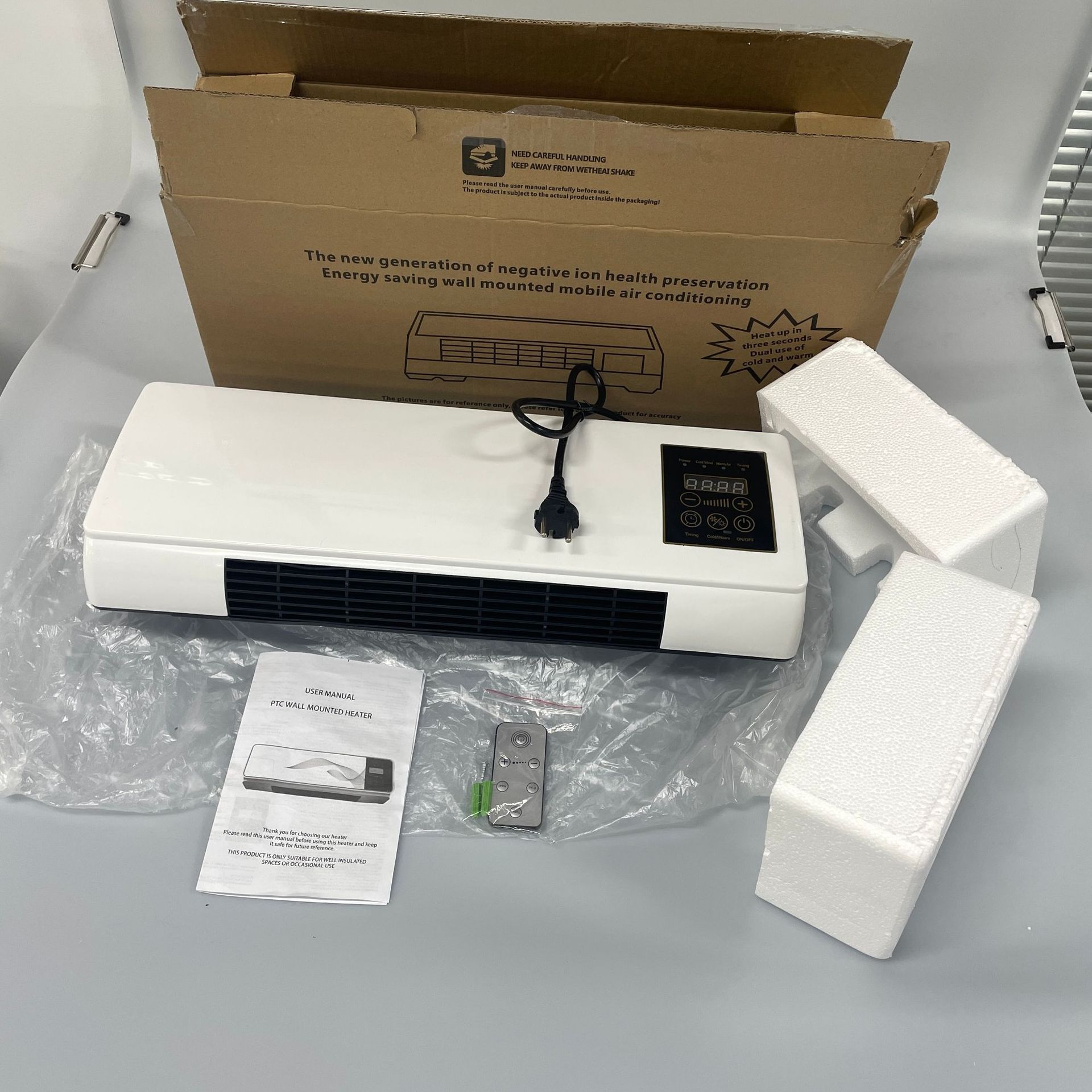 跨境110V220V暖风机英欧规澳美规暖风壁挂式电取暖器家用浴室卧室详情7