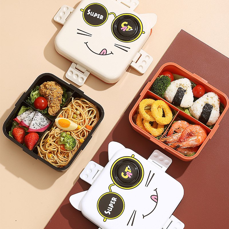 Japanese-style lunch box, ins style cross-border student version lunch box, easy to clean, microwave oven heating lunch box with lid, office worker pic 19