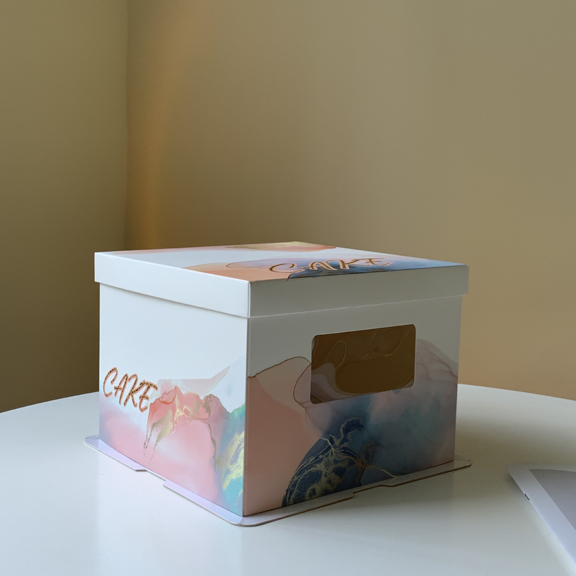 Factory direct supply of birthday cake boxes, 6, 8, 10, 12 inch single and double high-layer baking paper box packaging boxes wholesale pic 22