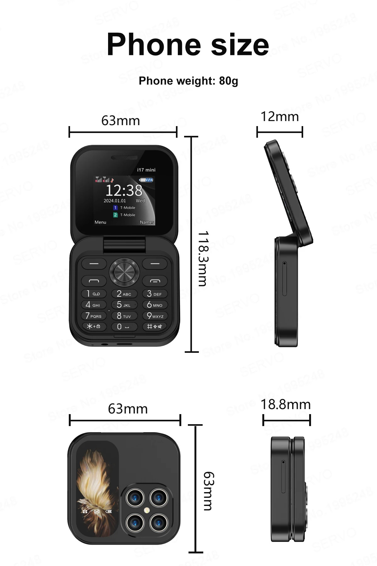 Orange i17 Mini foldable phone iPhone smart phone pic 17