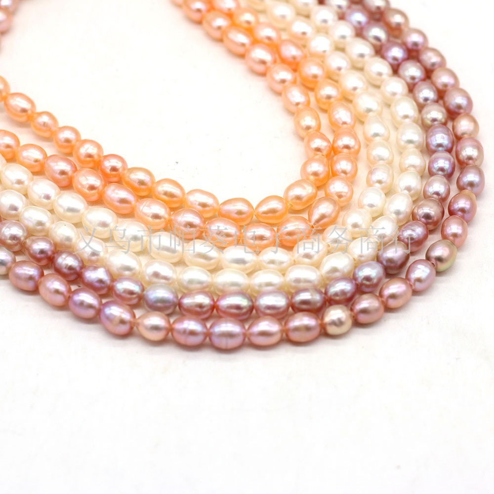 Natural freshwater pearl rice beads, DIY jewelry accessories, handmade jewelry necklaces, wholesale and production pic 3