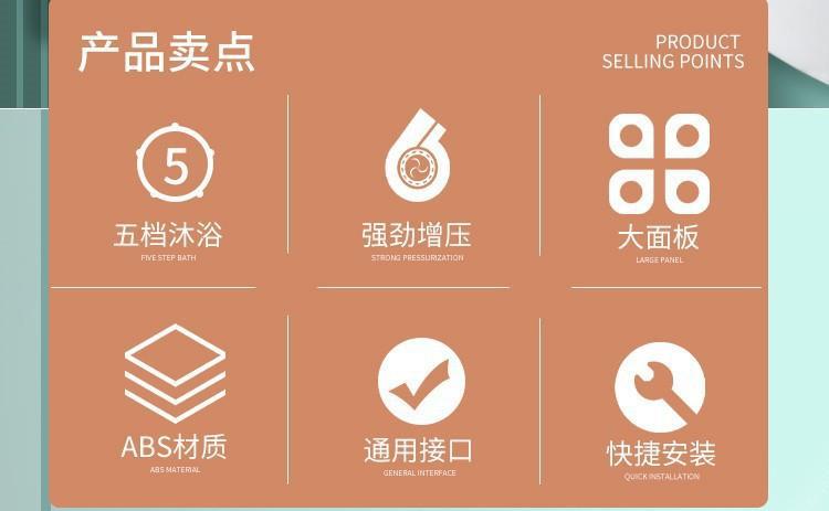 Wholesale of pressurized showerhead, shower head set, Black Knight bathroom, hand-held showerhead stand pic 1