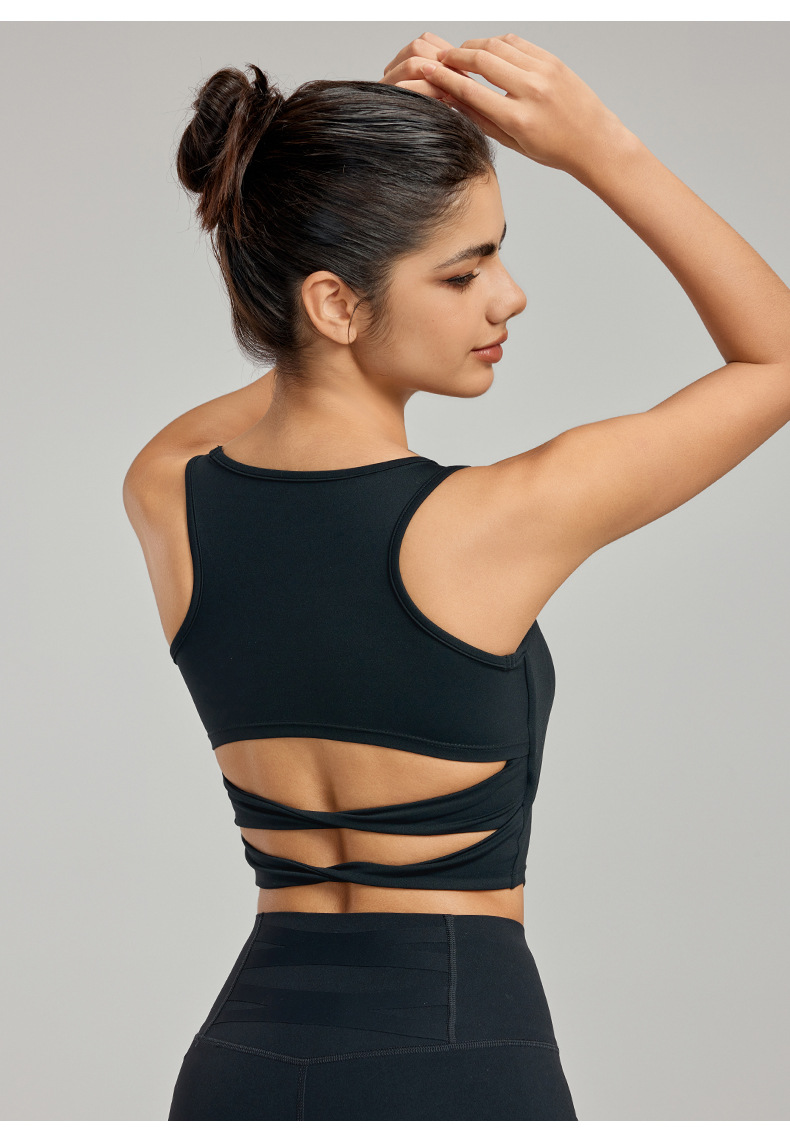 大树服饰运动背心女带胸垫性感瑜伽服上衣背心透气不跑杯健身背心详情34