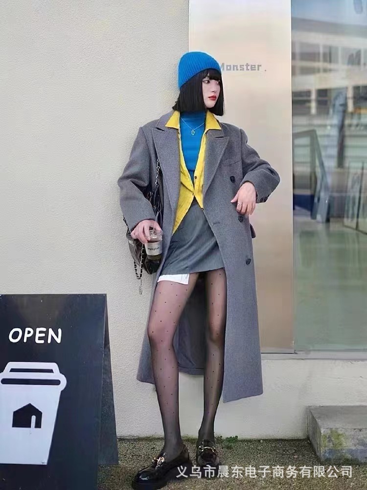 0D莱卡黑丝超薄T裆无痕波点高级感圆点透透袜任意剪性感隐形批发详情6