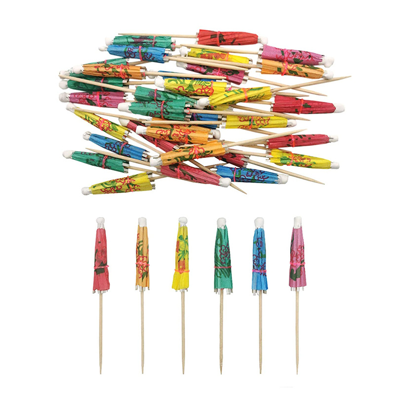 50 flamingo skewers, pineapple skewers, disposable fruit skewers, cold cocktails to decorate a Hawaiian party pic 32