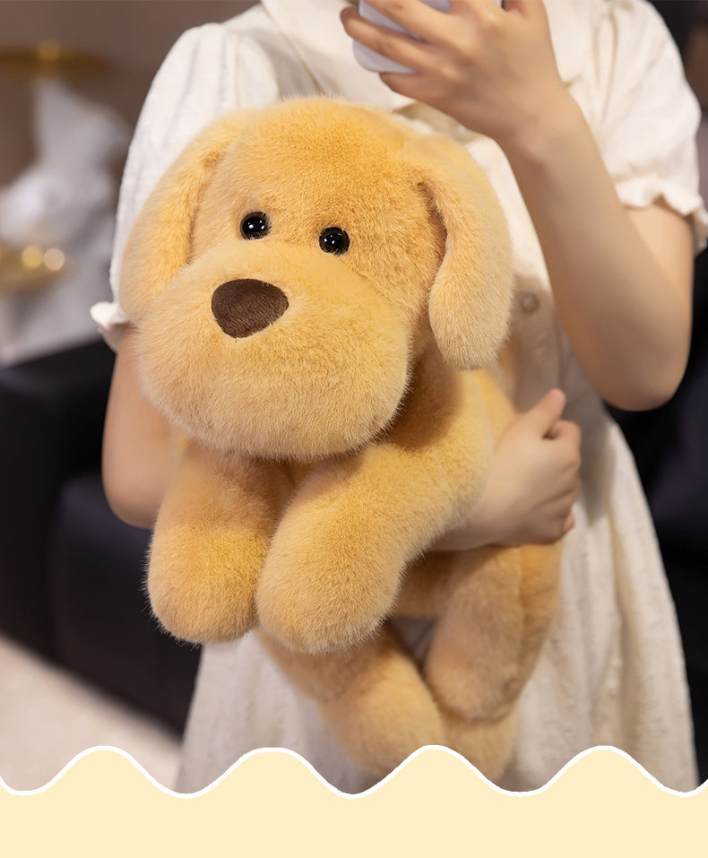 可爱趴姿金毛狗狗跨境毛绒玩具儿童宠物玩偶小狗生日礼物婚庆娃娃详情8