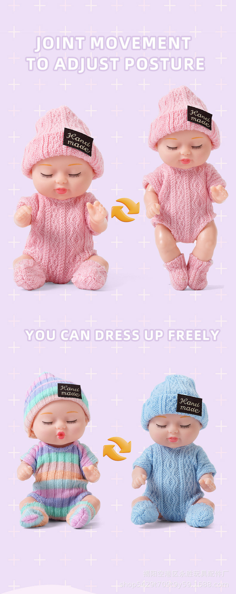 欧美洋娃娃睡眠仿真重生娃娃儿童玩具礼盒女孩公主跨境搪胶公仔玩偶详情10