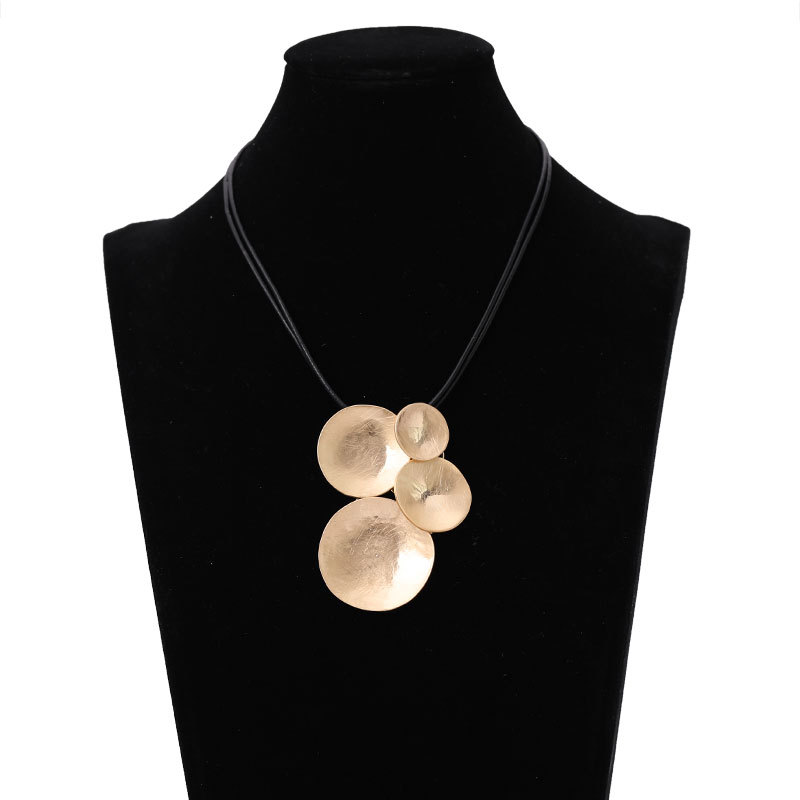 亚马逊新款金属项链时尚流行女士首饰欧美夸张吊坠高级感项链批发详情5