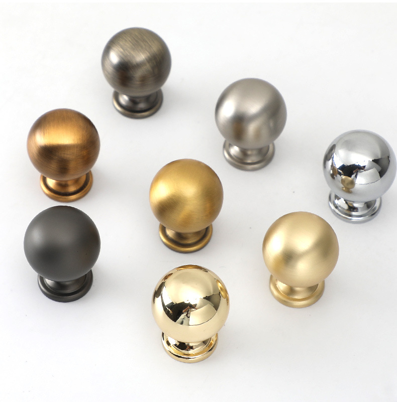 轻奢意式实心柜门圆形单孔拉手金色黑色法式简约橱柜衣柜抽屉把手详情15