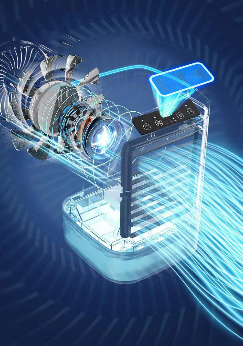 跨境爆款桌面空调扇制冷家用小型迷你冷风机水冷加湿冷气扇电风扇详情15