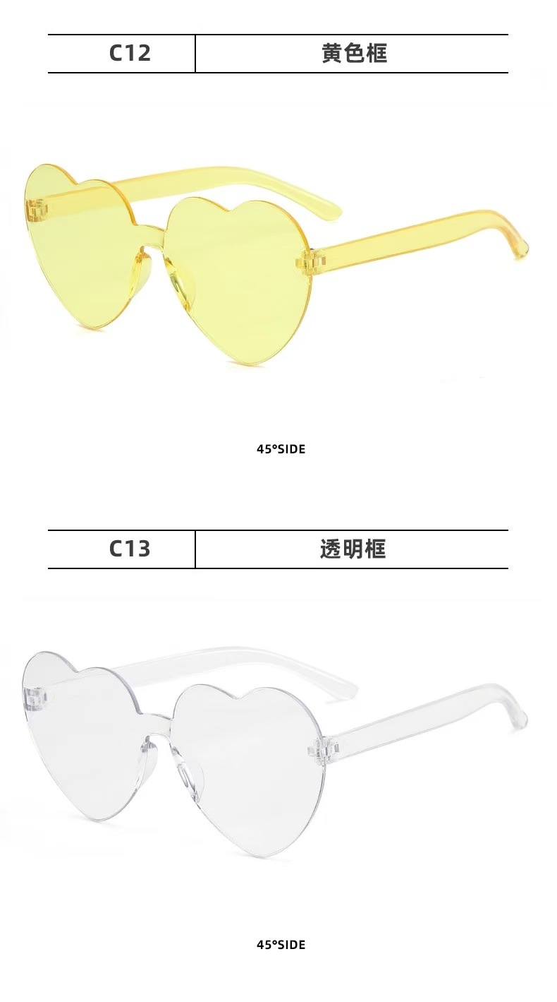 新款跨境儿童爱心太阳镜个性可爱糖果色桃心眼镜生日出游防晒墨镜详情18