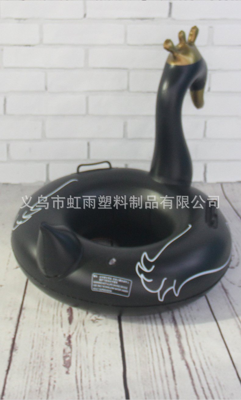 扶手黑天鹅水上充气儿童玩具座圈带翅膀防侧翻游泳圈婴儿坐圈批发详情6